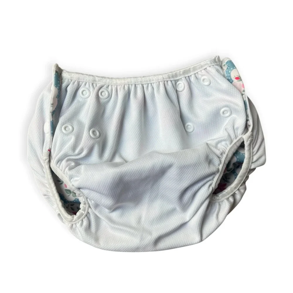 Babygoal Reusable Cloth Diaper Cover Blue Floral Pink Rose Adjustable Snaps